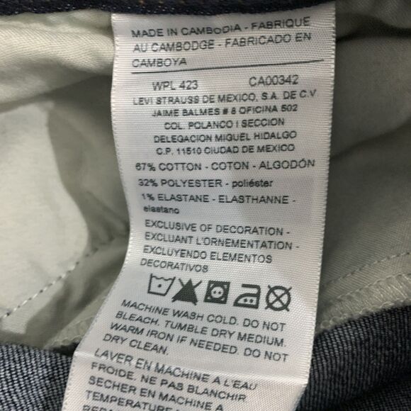 Levi’s Signature Modern Slim Cuffed Ankle Cropped Jeans Womens 18 Waist 34 - Picture 6 of 6